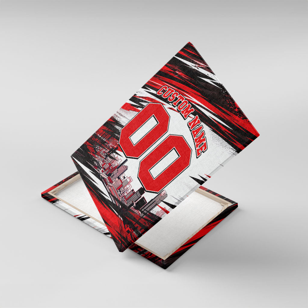 Personalised Melbourne Renegades Cricket Fan Pride Canvas Wall Art Dynamic Cricket Graphic Art With Melbourne City Skyline