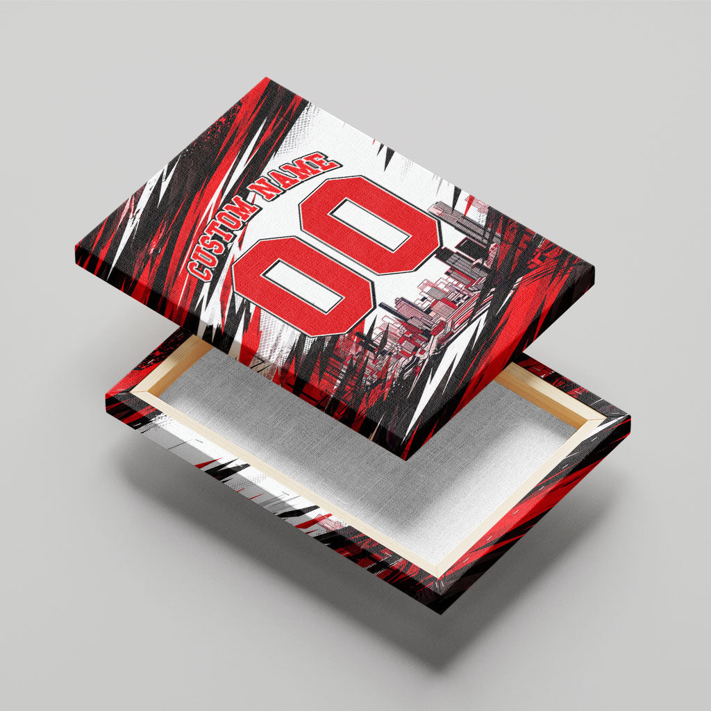Personalised Melbourne Renegades Cricket Fan Pride Canvas Wall Art Dynamic Cricket Graphic Art With Melbourne City Skyline