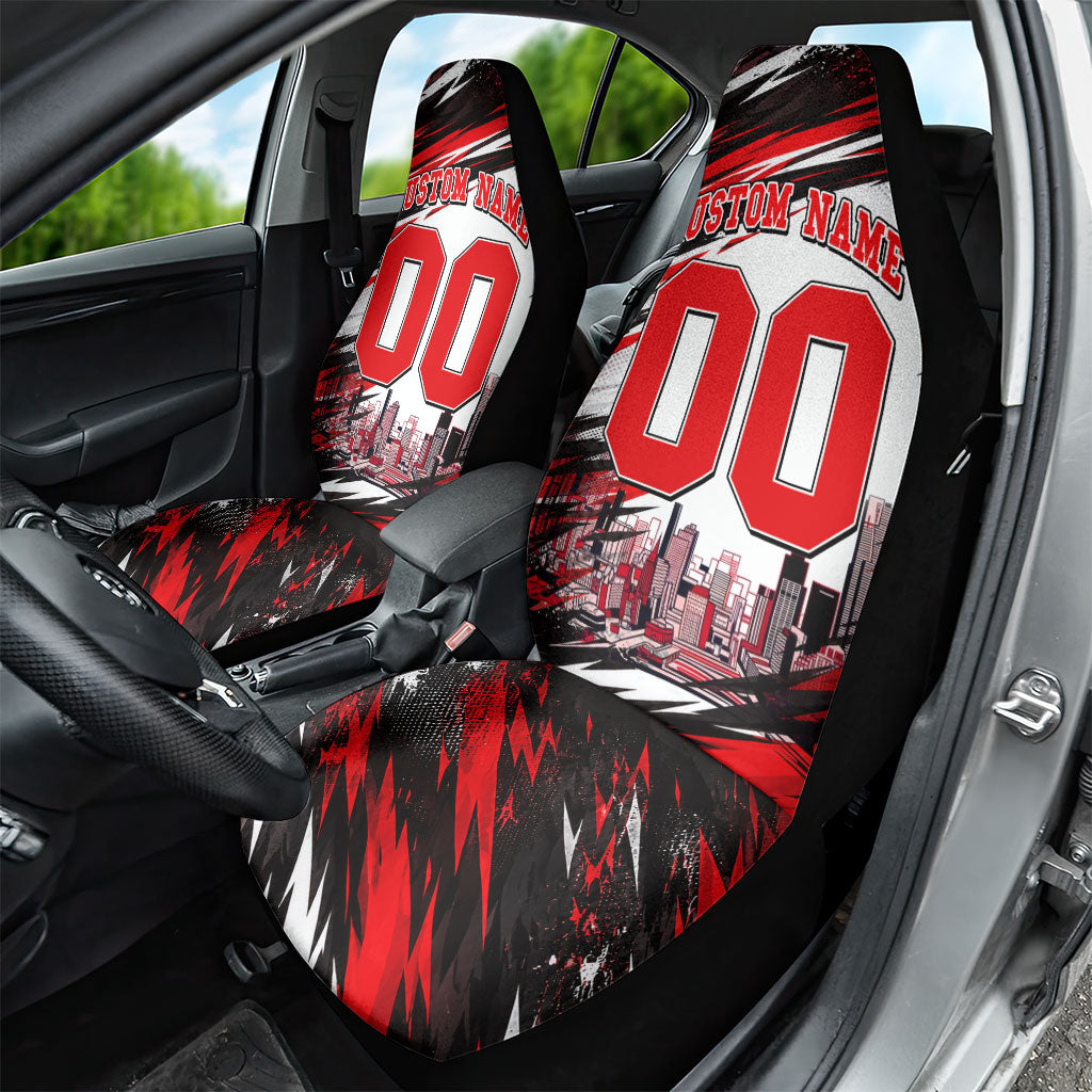 Personalised Melbourne Renegades Cricket Fan Pride Car Seat Cover Dynamic Cricket Graphic Art With Melbourne City Skyline