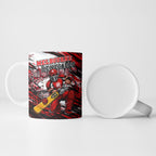 Personalised Melbourne Renegades Cricket Fan Pride Ceramic Mug Dynamic Cricket Graphic Art With Melbourne City Skyline