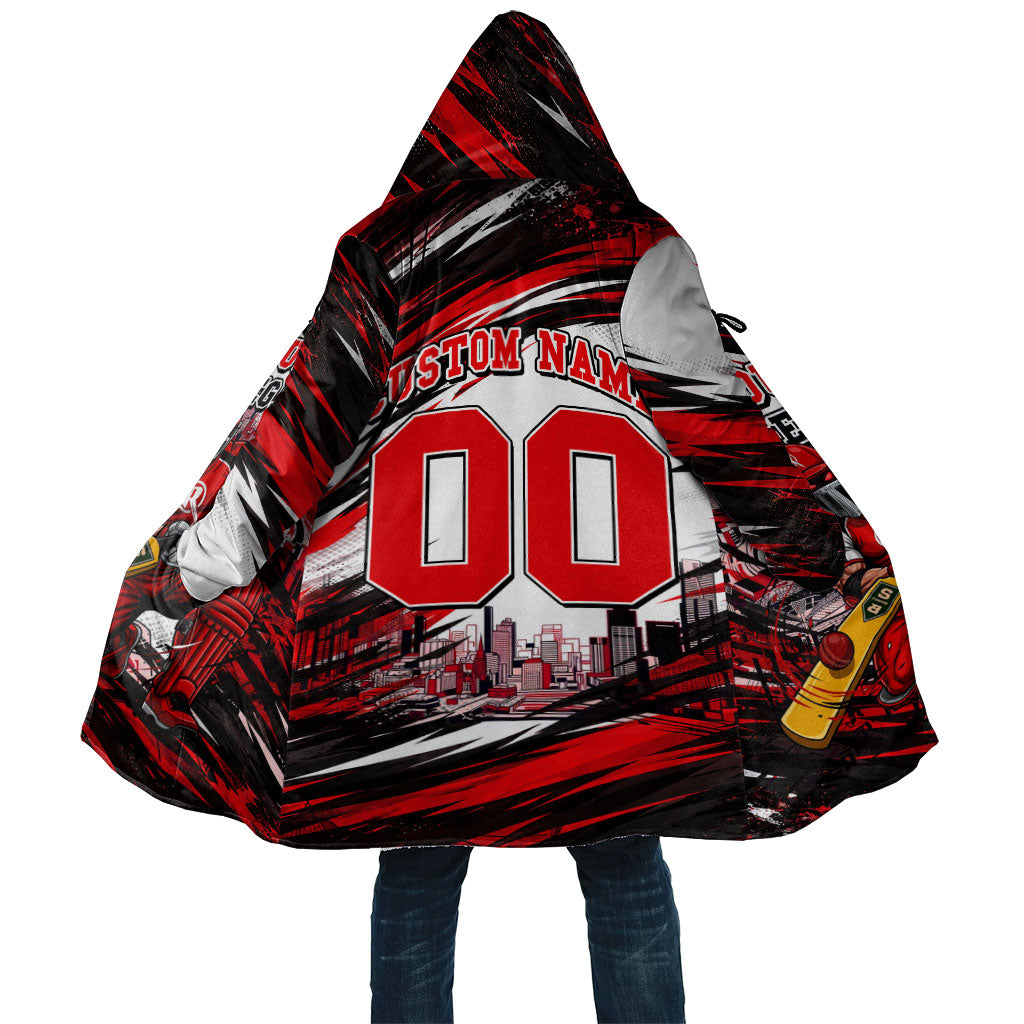 Personalised Melbourne Renegades Cricket Fan Pride Cloak Dynamic Cricket Graphic Art With Melbourne City Skyline
