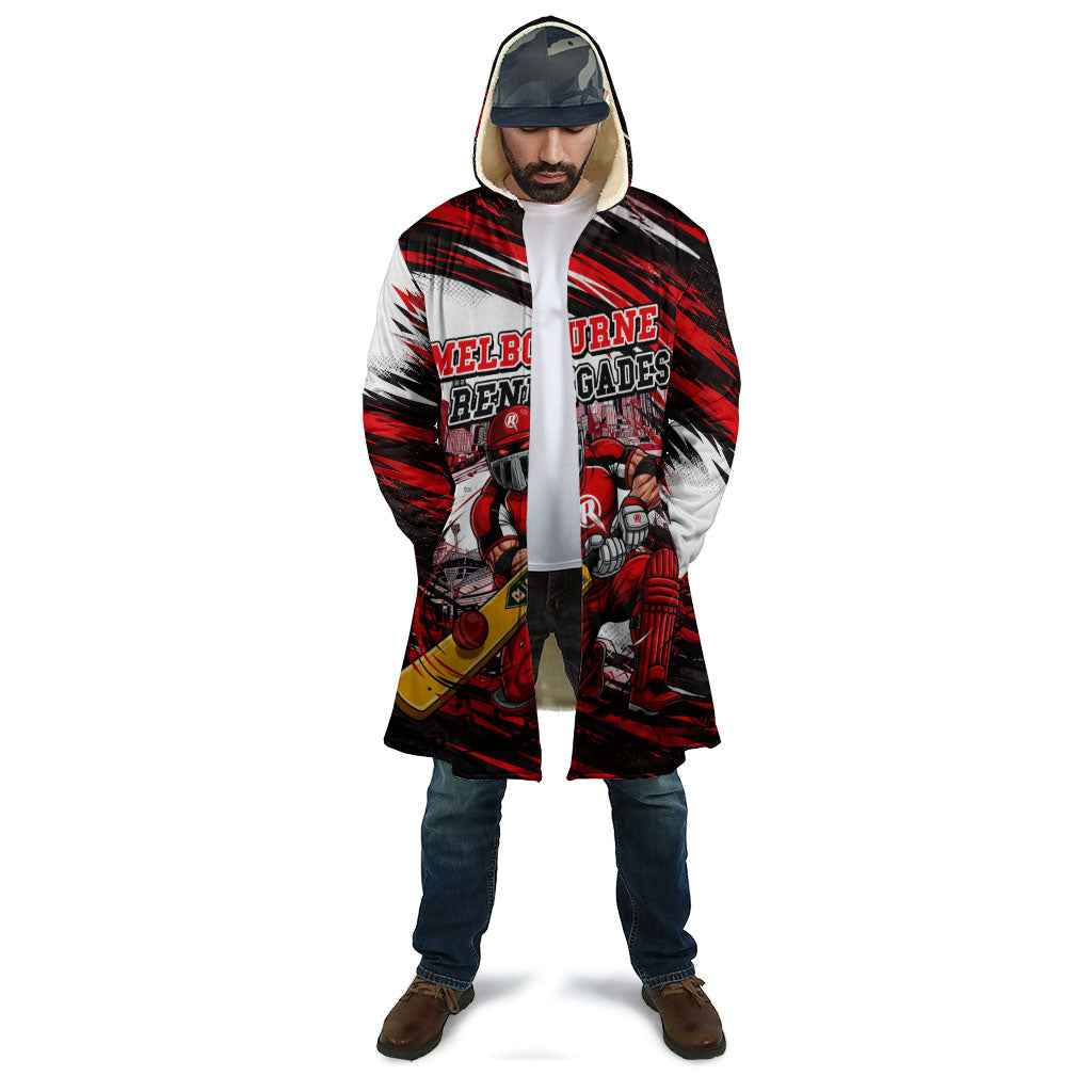 Personalised Melbourne Renegades Cricket Fan Pride Cloak Dynamic Cricket Graphic Art With Melbourne City Skyline