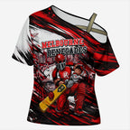 Personalised Melbourne Renegades Cricket Fan Pride Cross Shoulder Shirt Dynamic Cricket Graphic Art With Melbourne City Skyline