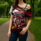 Personalised Melbourne Renegades Cricket Fan Pride Cross Shoulder Shirt Dynamic Cricket Graphic Art With Melbourne City Skyline