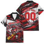 Personalised Melbourne Renegades Cricket Fan Pride Family Matching Off Shoulder Maxi Dress and Hawaiian Shirt Dynamic Cricket Graphic Art With Melbourne City Skyline