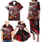 Personalised Melbourne Renegades Cricket Fan Pride Family Matching Puletasi and Hawaiian Shirt Dynamic Cricket Graphic Art With Melbourne City Skyline