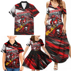 Personalised Melbourne Renegades Cricket Fan Pride Family Matching Summer Maxi Dress and Hawaiian Shirt Dynamic Cricket Graphic Art With Melbourne City Skyline