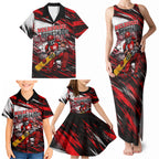 Personalised Melbourne Renegades Cricket Fan Pride Family Matching Tank Maxi Dress and Hawaiian Shirt Dynamic Cricket Graphic Art With Melbourne City Skyline