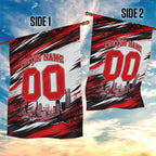Personalised Melbourne Renegades Cricket Fan Pride Garden Flag Dynamic Cricket Graphic Art With Melbourne City Skyline