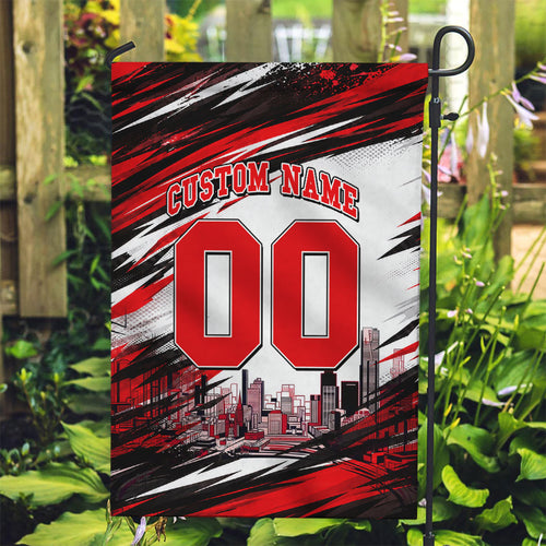 Personalised Melbourne Renegades Cricket Fan Pride Garden Flag Dynamic Cricket Graphic Art With Melbourne City Skyline