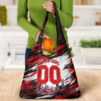 Personalised Melbourne Renegades Cricket Fan Pride Grocery Bag Dynamic Cricket Graphic Art With Melbourne City Skyline