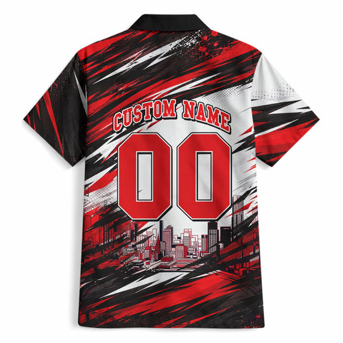 Personalised Melbourne Renegades Cricket Fan Pride Hawaiian Shirt Dynamic Cricket Graphic Art With Melbourne City Skyline
