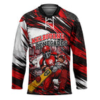Personalised Melbourne Renegades Cricket Fan Pride Hockey Jersey Dynamic Cricket Graphic Art With Melbourne City Skyline