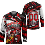 Personalised Melbourne Renegades Cricket Fan Pride Hockey Jersey Dynamic Cricket Graphic Art With Melbourne City Skyline