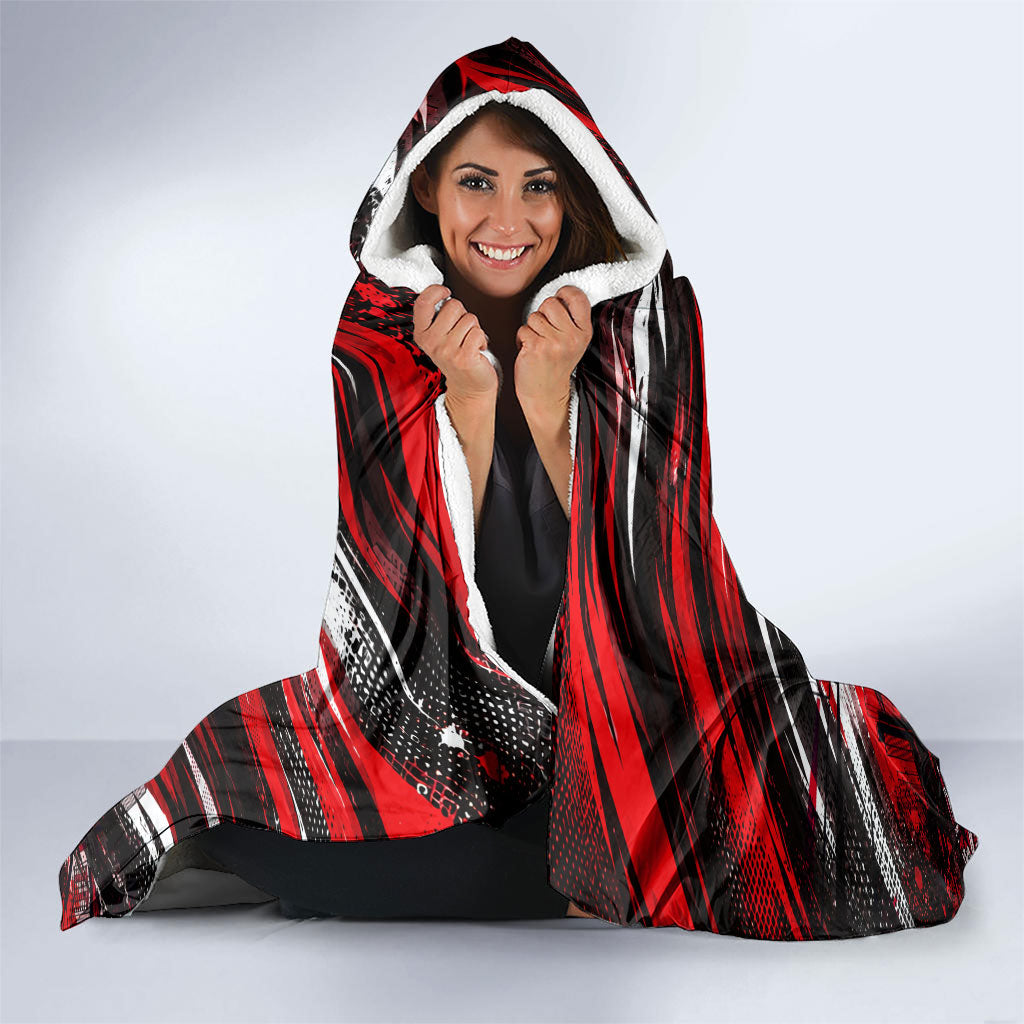 Personalised Melbourne Renegades Cricket Fan Pride Hooded Blanket Dynamic Cricket Graphic Art With Melbourne City Skyline