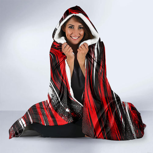 Personalised Melbourne Renegades Cricket Fan Pride Hooded Blanket Dynamic Cricket Graphic Art With Melbourne City Skyline