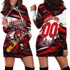 Personalised Melbourne Renegades Cricket Fan Pride Hoodie Dress Dynamic Cricket Graphic Art With Melbourne City Skyline