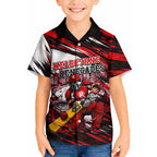 Personalised Melbourne Renegades Cricket Fan Pride Kid Hawaiian Shirt Dynamic Cricket Graphic Art With Melbourne City Skyline