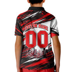Personalised Melbourne Renegades Cricket Fan Pride Kid Polo Shirt Dynamic Cricket Graphic Art With Melbourne City Skyline