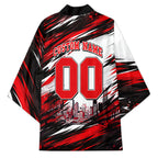 Personalised Melbourne Renegades Cricket Fan Pride Kimono Dynamic Cricket Graphic Art With Melbourne City Skyline