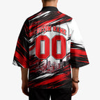 Personalised Melbourne Renegades Cricket Fan Pride Kimono Dynamic Cricket Graphic Art With Melbourne City Skyline