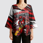 Personalised Melbourne Renegades Cricket Fan Pride Kimono Sleeve Blouse Dynamic Cricket Graphic Art With Melbourne City Skyline