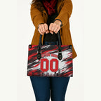 Personalised Melbourne Renegades Cricket Fan Pride Leather Bag Dynamic Cricket Graphic Art With Melbourne City Skyline