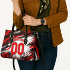 Personalised Melbourne Renegades Cricket Fan Pride Leather Bag Dynamic Cricket Graphic Art With Melbourne City Skyline