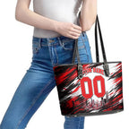 Personalised Melbourne Renegades Cricket Fan Pride Leather Tote Bag Dynamic Cricket Graphic Art With Melbourne City Skyline