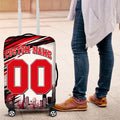 Personalised Melbourne Renegades Cricket Fan Pride Luggage Cover Dynamic Cricket Graphic Art With Melbourne City Skyline