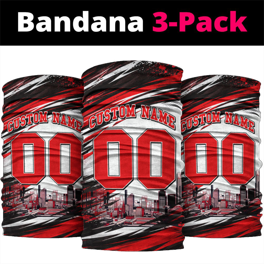 Personalised Melbourne Renegades Cricket Fan Pride Neck Gaiter Dynamic Cricket Graphic Art With Melbourne City Skyline