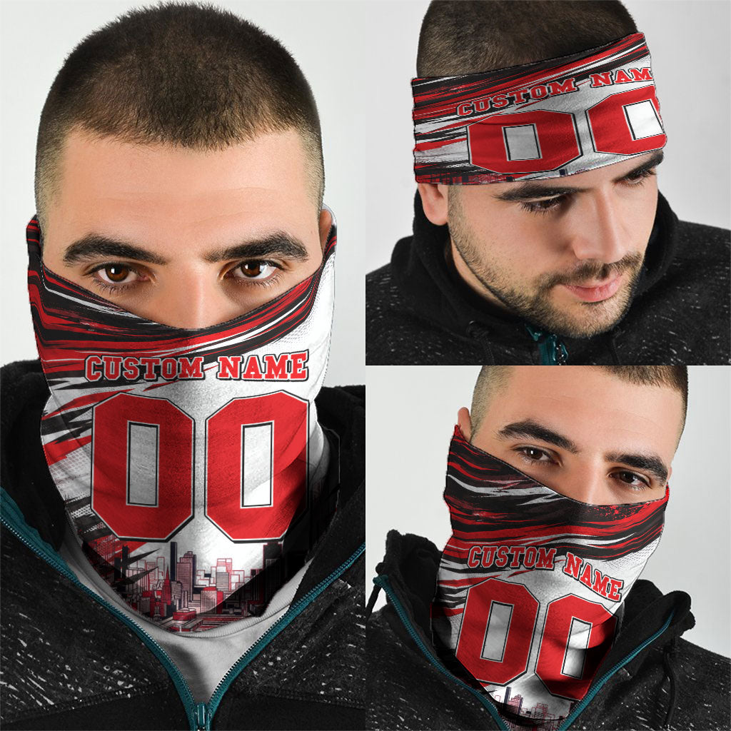 Personalised Melbourne Renegades Cricket Fan Pride Neck Gaiter Dynamic Cricket Graphic Art With Melbourne City Skyline