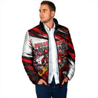 Personalised Melbourne Renegades Cricket Fan Pride Padded Jacket Dynamic Cricket Graphic Art With Melbourne City Skyline