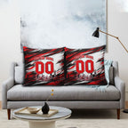 Personalised Melbourne Renegades Cricket Fan Pride Pillow Cover Dynamic Cricket Graphic Art With Melbourne City Skyline