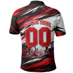 Personalised Melbourne Renegades Cricket Fan Pride Polo Shirt Dynamic Cricket Graphic Art With Melbourne City Skyline