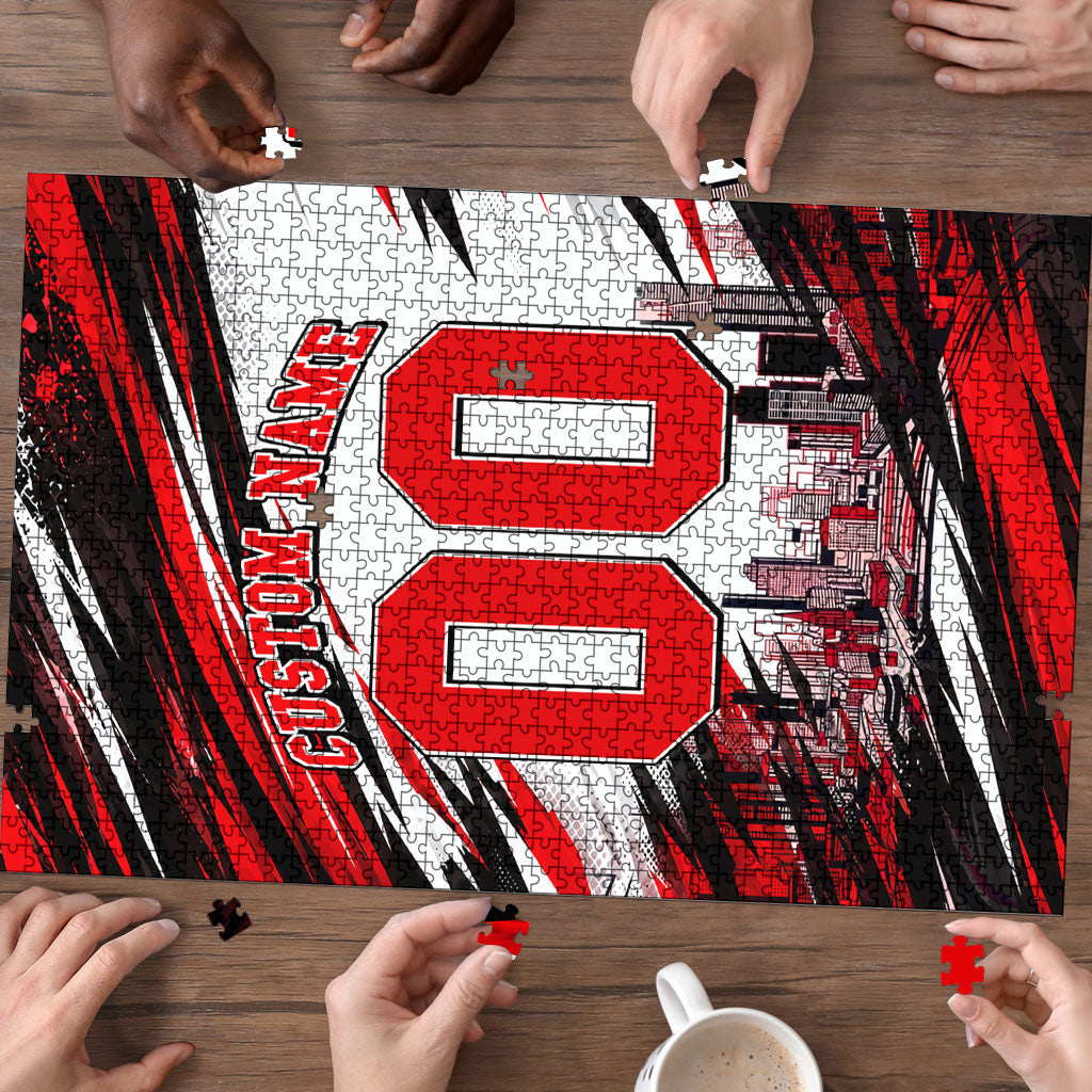 Personalised Melbourne Renegades Cricket Fan Pride Puzzle Dynamic Cricket Graphic Art With Melbourne City Skyline