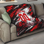 Personalised Melbourne Renegades Cricket Fan Pride Quilt Dynamic Cricket Graphic Art With Melbourne City Skyline