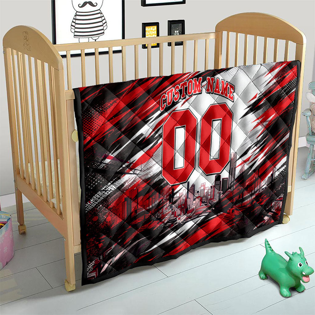 Personalised Melbourne Renegades Cricket Fan Pride Quilt Dynamic Cricket Graphic Art With Melbourne City Skyline