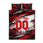 Personalised Melbourne Renegades Cricket Fan Pride Quilt Bed Set Dynamic Cricket Graphic Art With Melbourne City Skyline