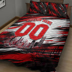 Personalised Melbourne Renegades Cricket Fan Pride Quilt Bed Set Dynamic Cricket Graphic Art With Melbourne City Skyline