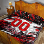 Personalised Melbourne Renegades Cricket Fan Pride Quilt Bed Set Dynamic Cricket Graphic Art With Melbourne City Skyline