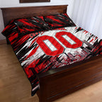 Personalised Melbourne Renegades Cricket Fan Pride Quilt Bed Set Dynamic Cricket Graphic Art With Melbourne City Skyline