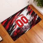 Personalised Melbourne Renegades Cricket Fan Pride Rubber Doormat Dynamic Cricket Graphic Art With Melbourne City Skyline