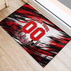 Personalised Melbourne Renegades Cricket Fan Pride Rubber Doormat Dynamic Cricket Graphic Art With Melbourne City Skyline