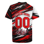 Personalised Melbourne Renegades Cricket Fan Pride Rugby Jersey Dynamic Cricket Graphic Art With Melbourne City Skyline