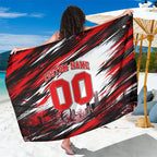 Personalised Melbourne Renegades Cricket Fan Pride Sarong Dynamic Cricket Graphic Art With Melbourne City Skyline