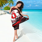 Personalised Melbourne Renegades Cricket Fan Pride Sarong Dynamic Cricket Graphic Art With Melbourne City Skyline