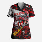 Personalised Melbourne Renegades Cricket Fan Pride Scrub Top Dynamic Cricket Graphic Art With Melbourne City Skyline