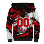 Personalised Melbourne Renegades Cricket Fan Pride Sherpa Hoodie Dynamic Cricket Graphic Art With Melbourne City Skyline