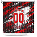 Personalised Melbourne Renegades Cricket Fan Pride Shower Curtain Dynamic Cricket Graphic Art With Melbourne City Skyline